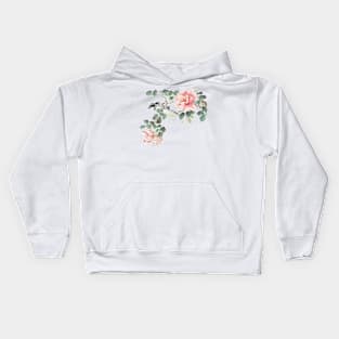 Little bird among the roses Kids Hoodie